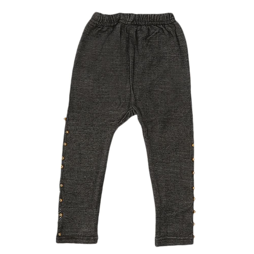 Girls Denim Stone Tight - Black, Kids, Girls Pants And Capri, Chase Value, Chase Value
