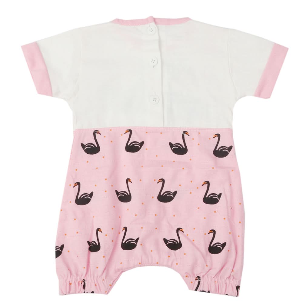 Newborn Girls Half Sleeves Romper - Pink, Kids, Newborn Girls Rompers, Chase Value, Chase Value