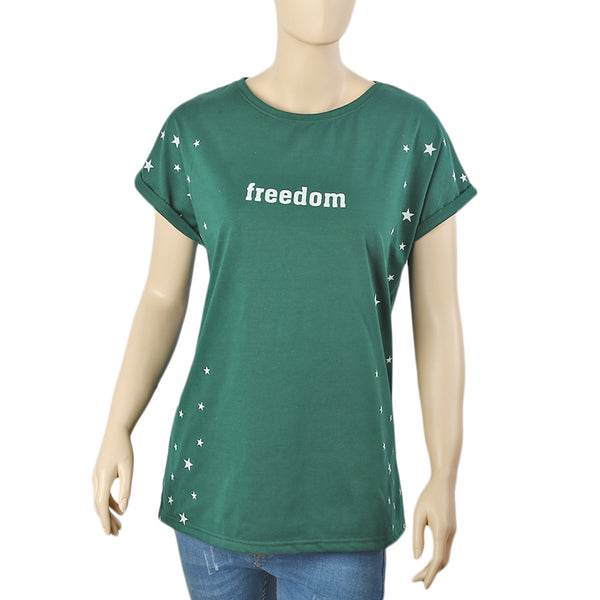 Women's Patriotic T-Shirt - Green, Women T-Shirts & Tops, Chase Value, Chase Value