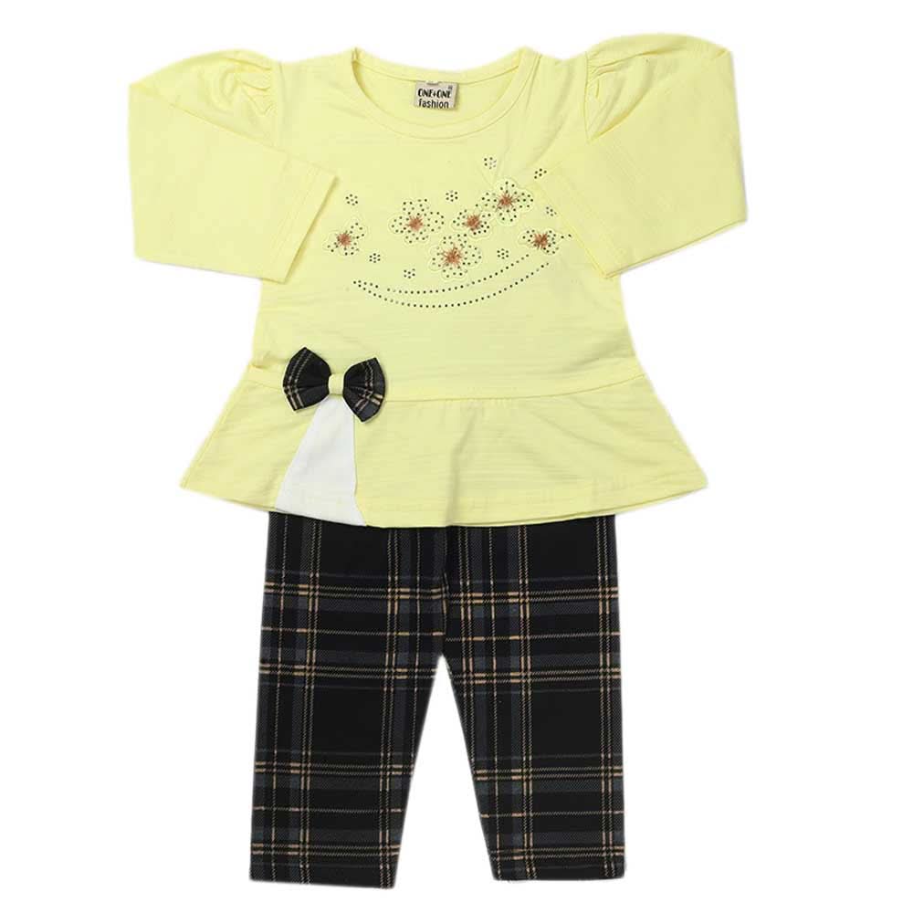Girls Full Sleeves Suit - Lemon, Girls Suits, Chase Value, Chase Value