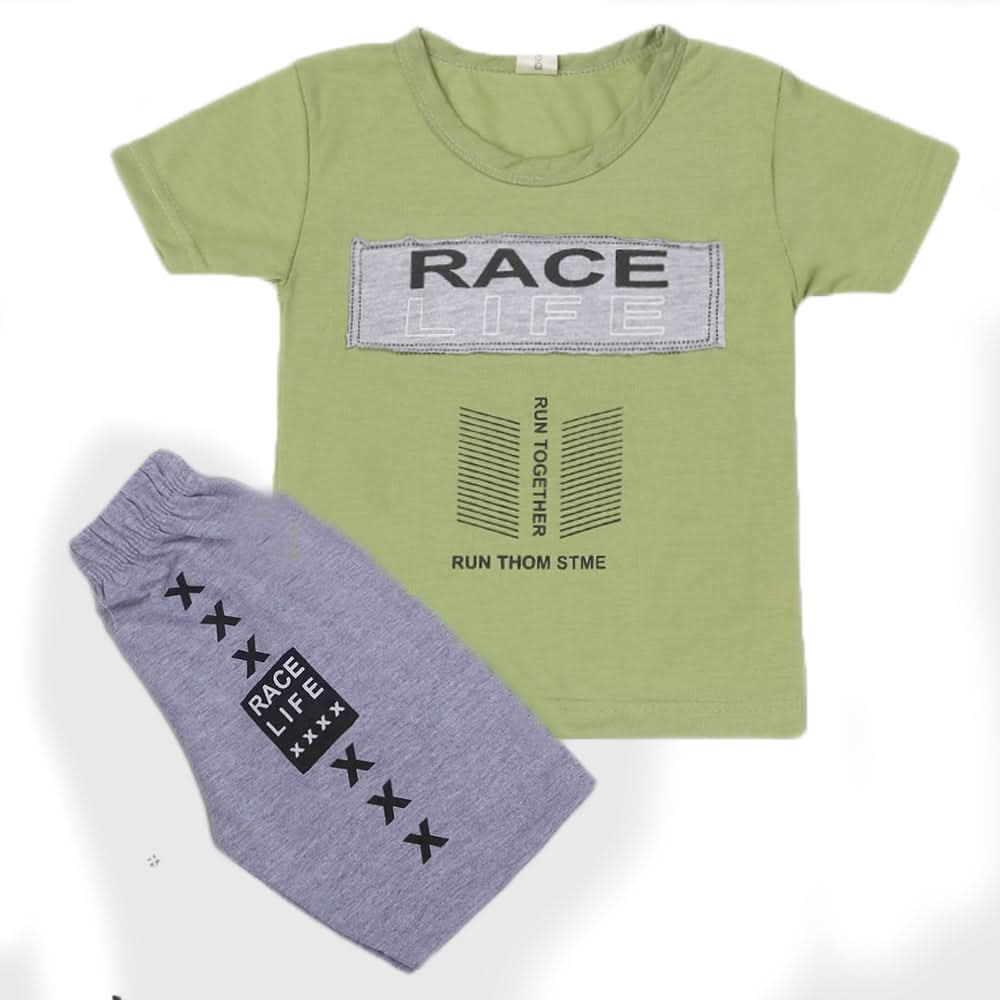 Boys Short Suit - Green, Kids, Boys Sets And Suits, Chase Value, Chase Value