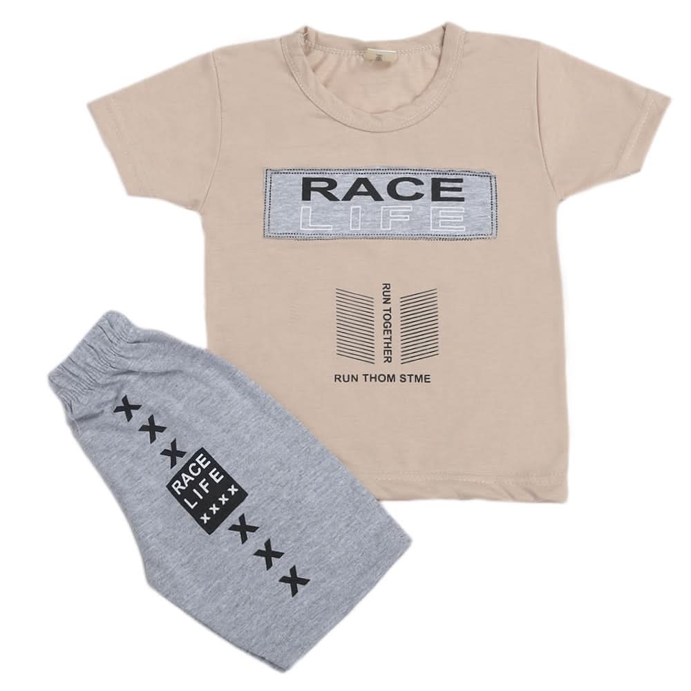 Boys Short Suit - Beige, Kids, Boys Sets And Suits, Chase Value, Chase Value