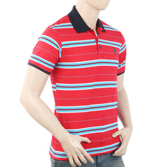 Men's Half Sleeves Polo T-Shirt - Red, Men, T-Shirts And Polos, Chase Value, Chase Value