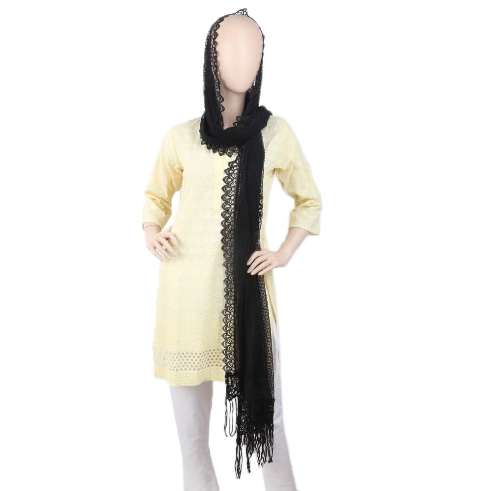 Women's Net Lace Dupatta - Black, Women, Dupatta, Chase Value, Chase Value
