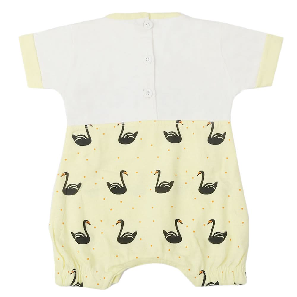 Newborn Girls Half Sleeves Romper - Yellow, Kids, Newborn Girls Rompers, Chase Value, Chase Value