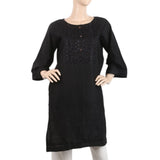 Women's Embroidered Kurti - Black, Women, Ready Kurtis, Chase Value, Chase Value