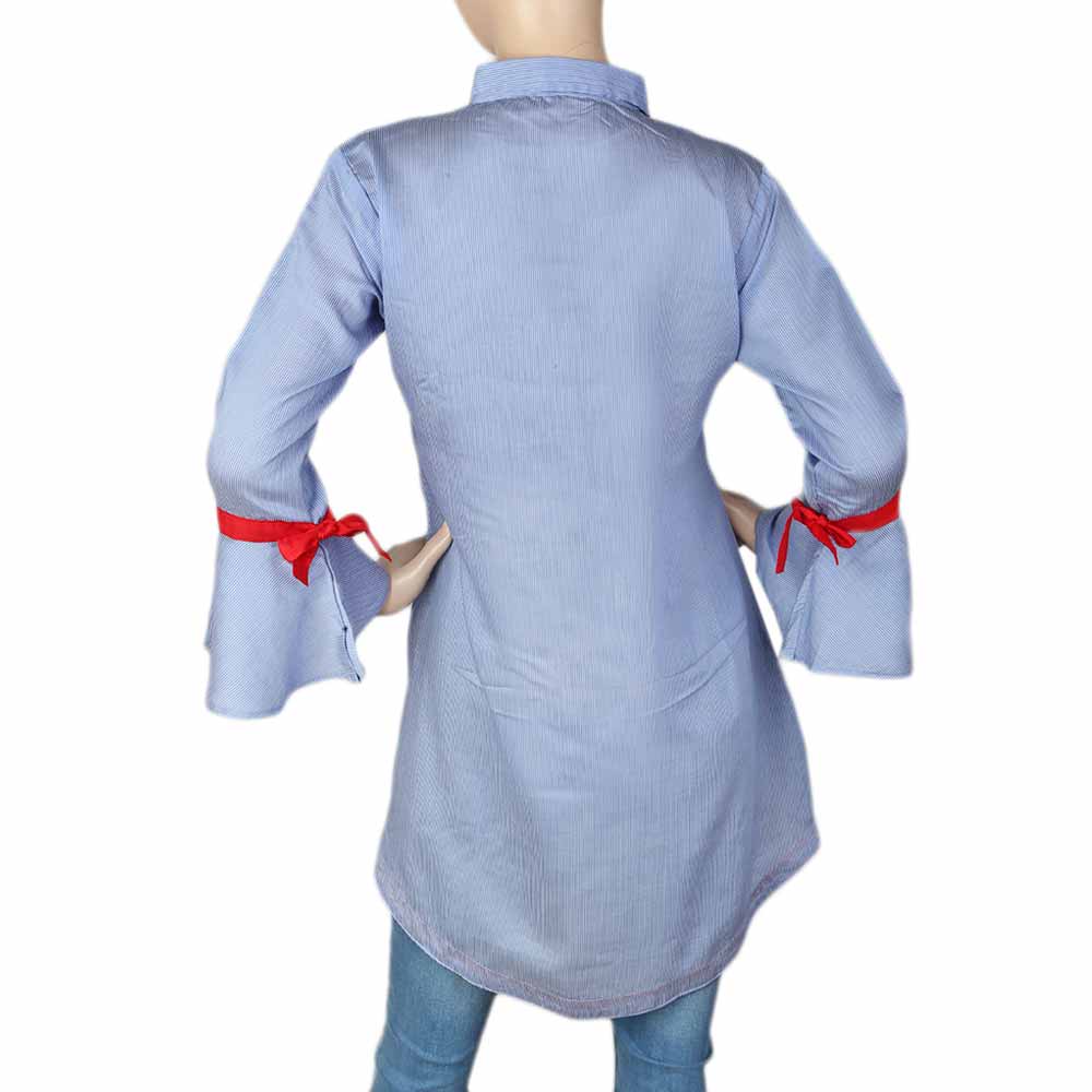 Women's Embroidered Casual Shirt - Blue, Women, T-Shirts And Tops, Chase Value, Chase Value