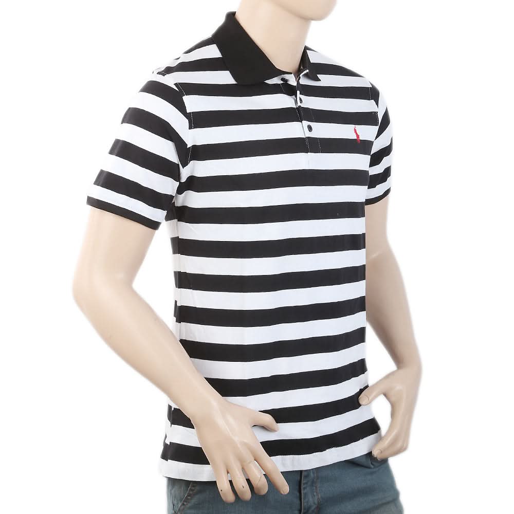 Men's Half Sleeves Polo T-Shirt - Black, Men, T-Shirts And Polos, Chase Value, Chase Value