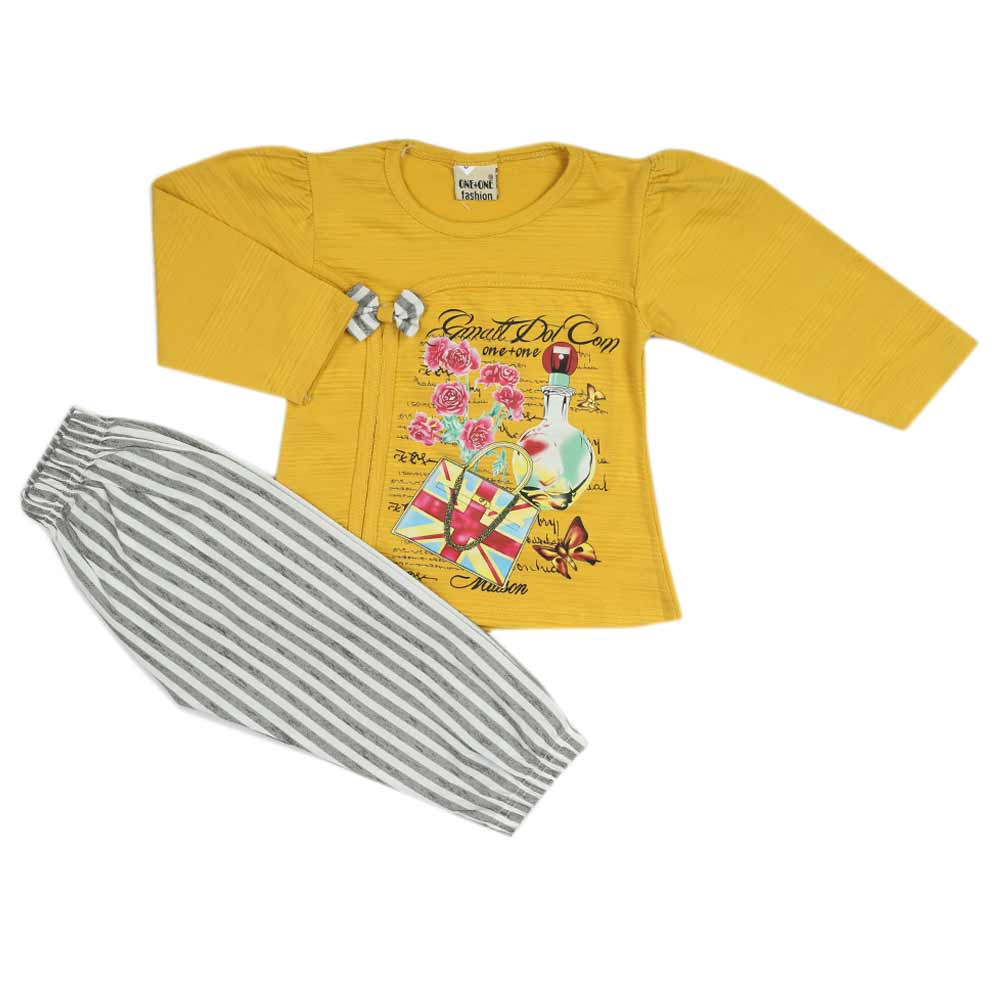 Girls Full Sleeves Suit - Mustard, Girls Suits, Chase Value, Chase Value