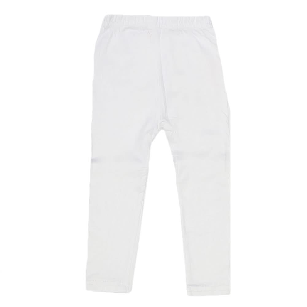 Girls Plain Tight - White, Kids, Girls Pants And Capri, Chase Value, Chase Value