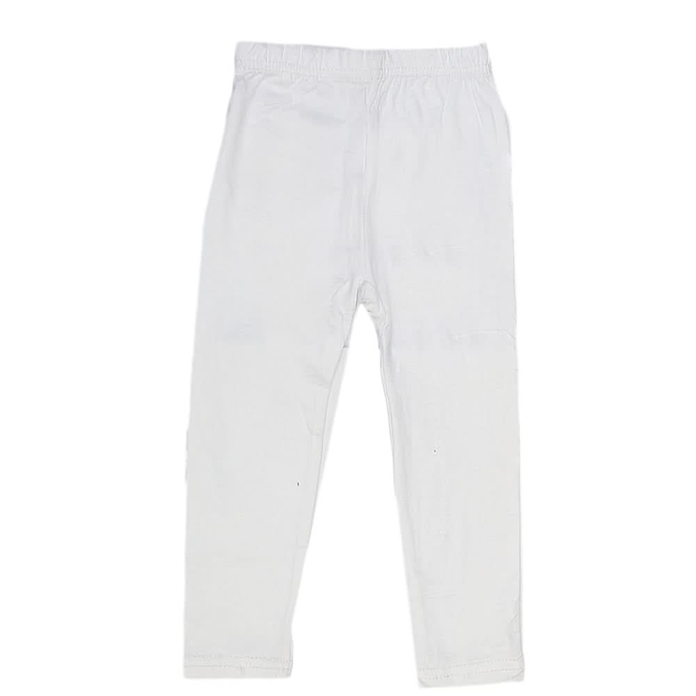 Girls Plain Tight - White, Kids, Girls Pants And Capri, Chase Value, Chase Value
