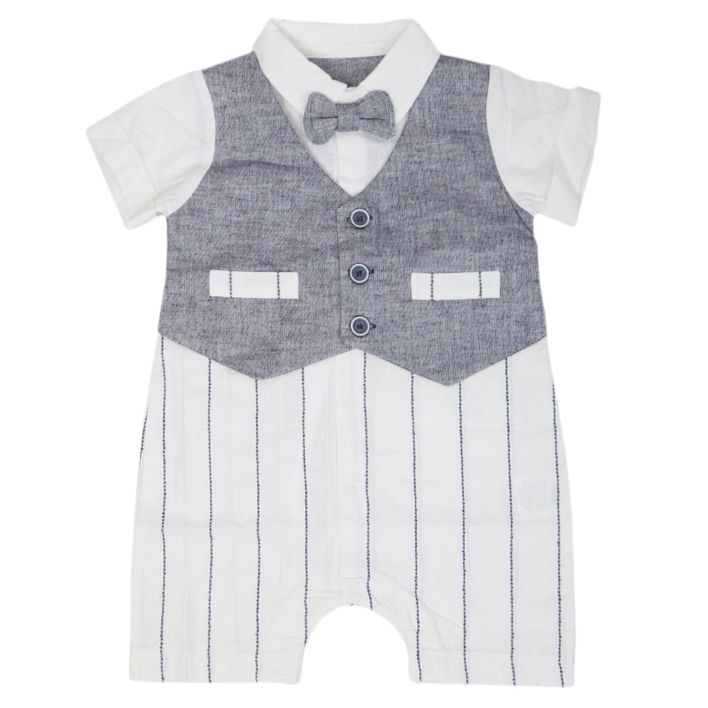 Newborn Boys Turkish Romper - Light Grey, Kids, Newborn Boys Rompers, Chase Value, Chase Value