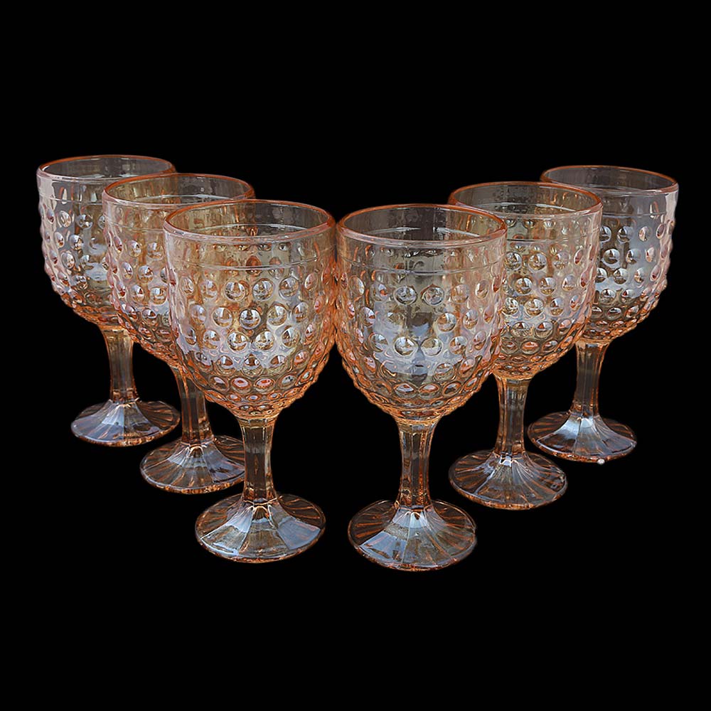 Goblet Glass 6 Pcs - Golden, Home & Lifestyle, Glassware & Drinkware, Chase Value, Chase Value