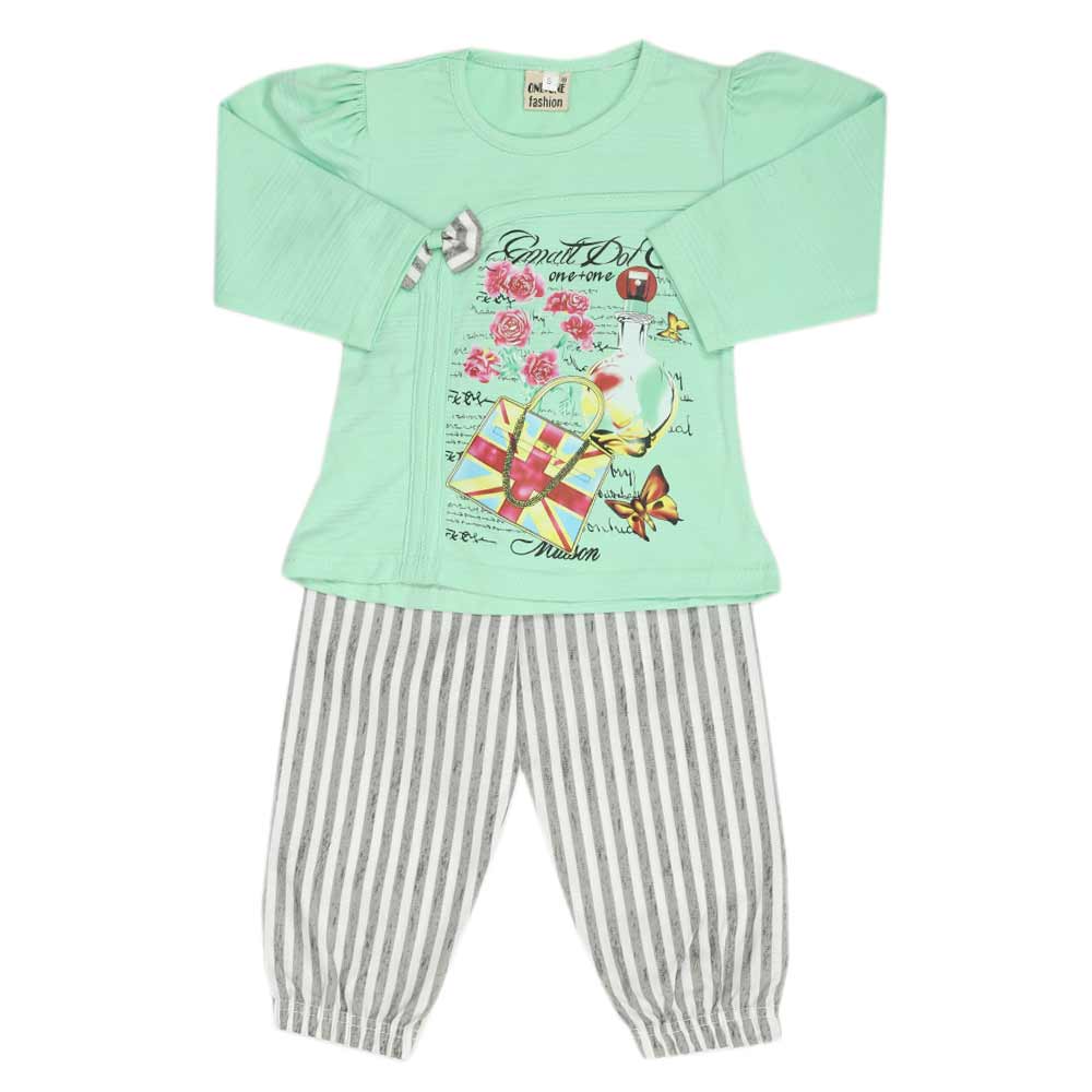 Girls Full Sleeves Suit - Cyan, Girls Suits, Chase Value, Chase Value