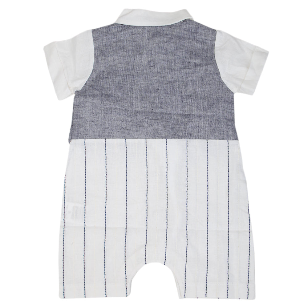 Newborn Boys Turkish Romper - Light Grey, Kids, Newborn Boys Rompers, Chase Value, Chase Value