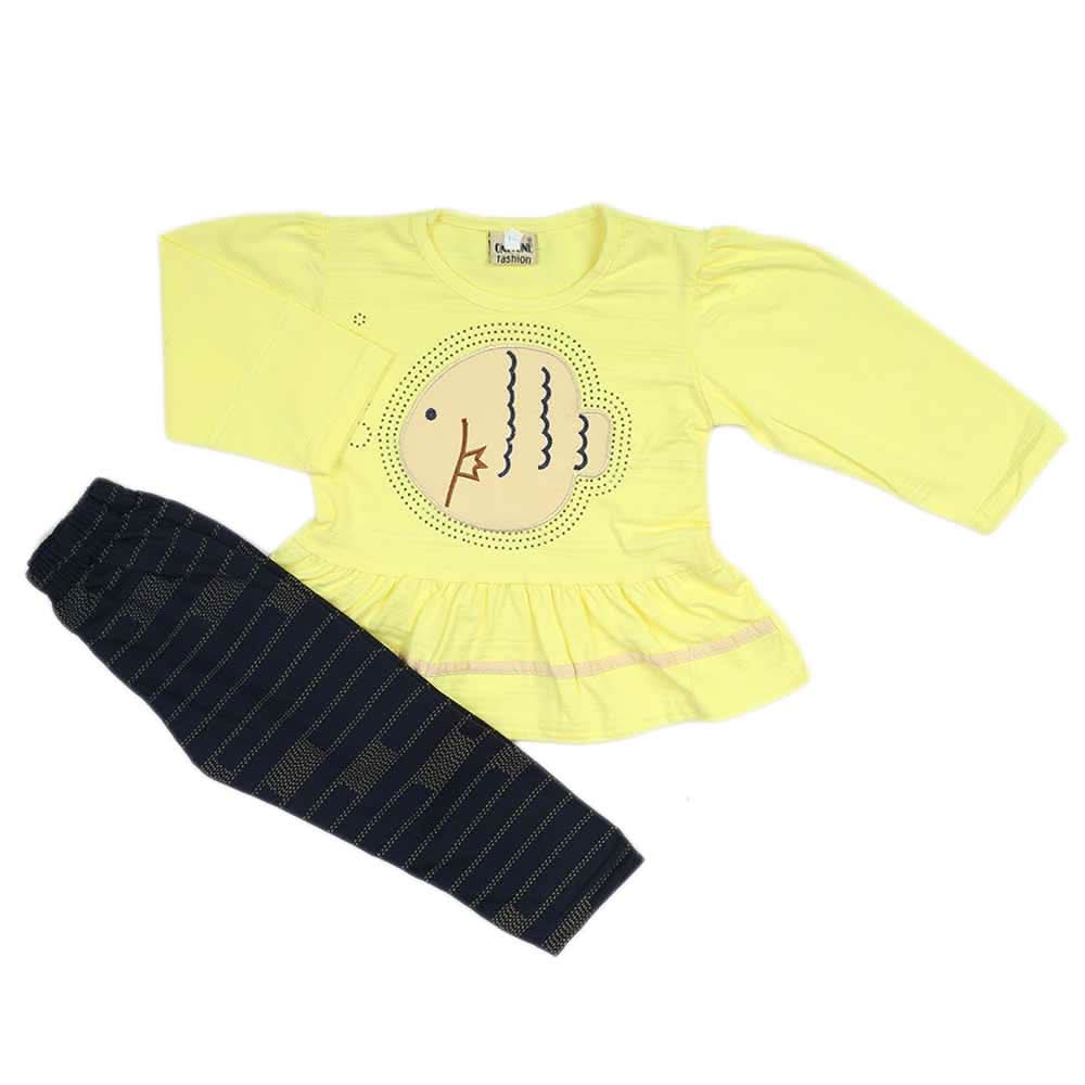 Girls Full Sleeves Suit - Lemon, Girls Suits, Chase Value, Chase Value