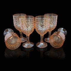 Goblet Glass 6 Pcs - Golden, Home & Lifestyle, Glassware & Drinkware, Chase Value, Chase Value