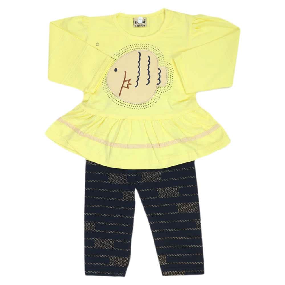 Girls Full Sleeves Suit - Lemon, Girls Suits, Chase Value, Chase Value