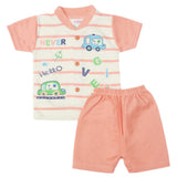 Newborn Boys Half Sleeves Suit - Peach, Kids, New Born Boys Sets And Suits, Chase Value, Chase Value