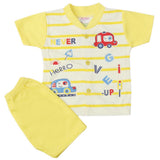 Newborn Boys Half Sleeves Suit - Yellow, Kids, New Born Boys Sets And Suits, Chase Value, Chase Value
