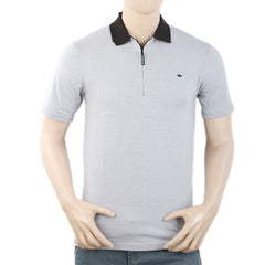 Men's Half Sleeves Polo T-Shirt - Light Grey, Men, T-Shirts And Polos, Chase Value, Chase Value