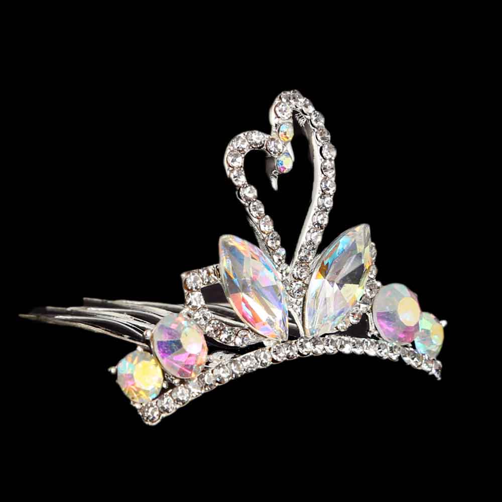 Metal Comb Crown For Women - White, Women, Hair And Head Jewellery, Chase Value, Chase Value