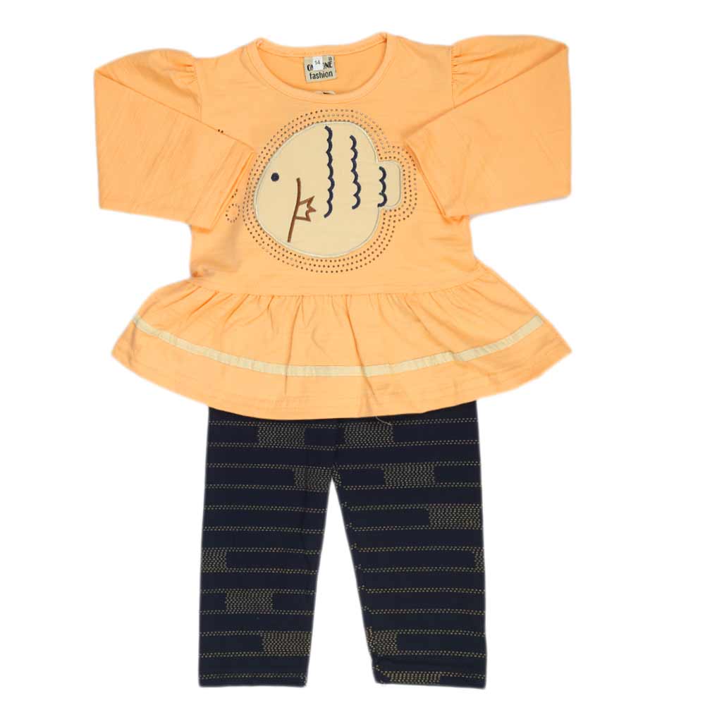 Girls Full Sleeves Suit - Peach, Girls Suits, Chase Value, Chase Value