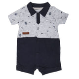 Newborn Boys Half Sleeves Romper - Navy Blue, Kids, NB Boys Rompers, Chase Value, Chase Value