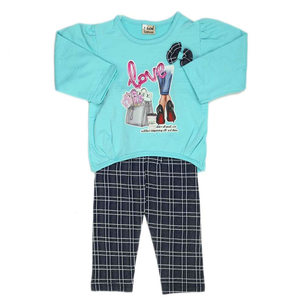 Girls Full Sleeves Suit - Blue, Girls Suits, Chase Value, Chase Value