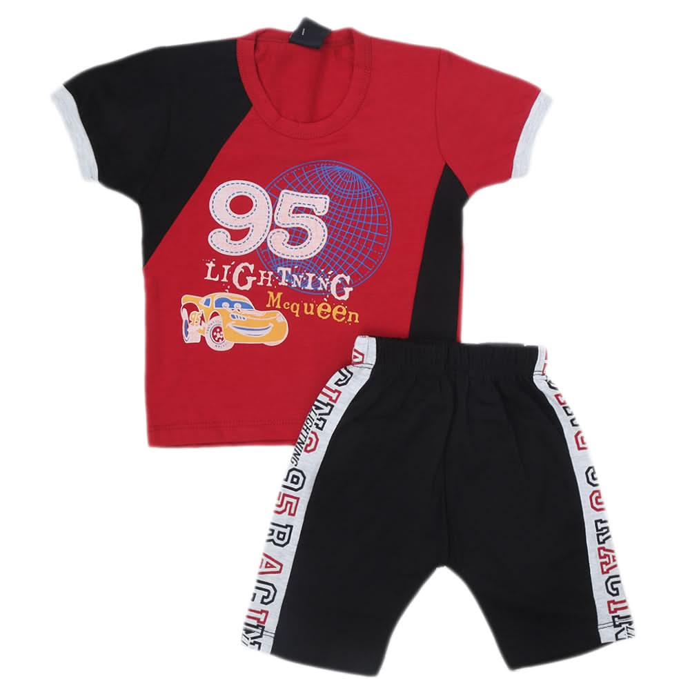Boys Short Suit - Red, Kids, Boys Sets And Suits, Chase Value, Chase Value