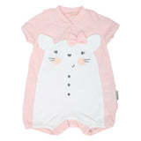 Newborn Girls Half Sleeves Romper - Peach, Kids, NB Girls Rompers, Chase Value, Chase Value