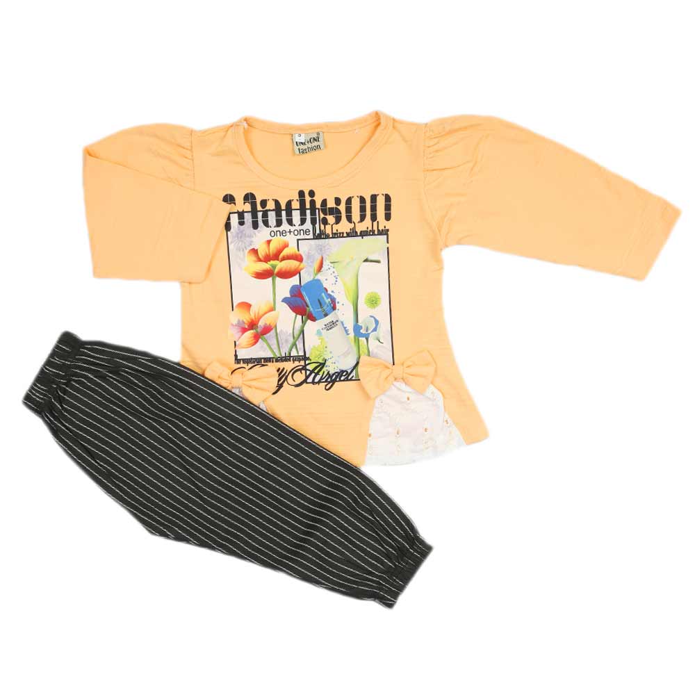 Girls Full Sleeves Suit - Peach, Girls Suits, Chase Value, Chase Value