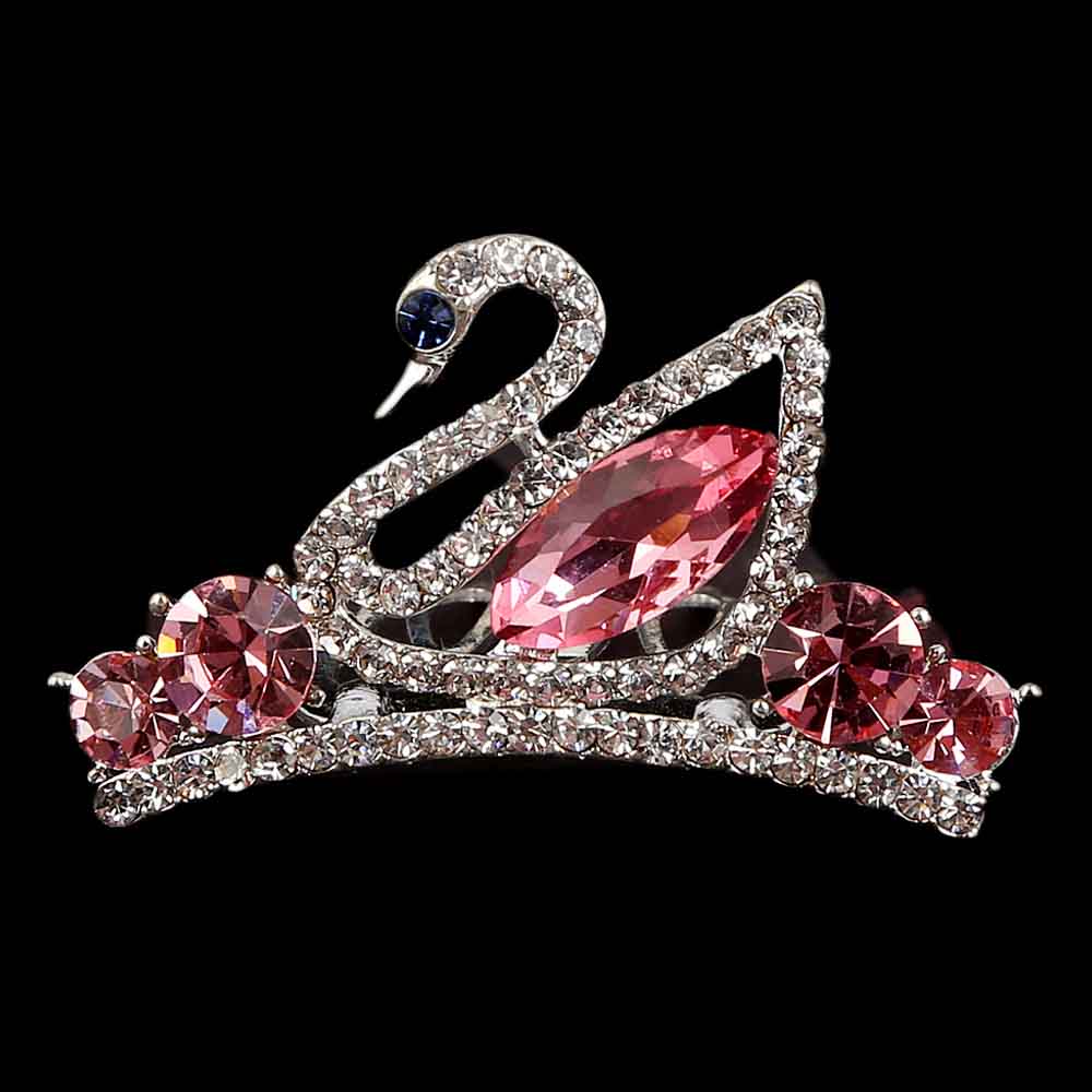 Metal Comb Crown For Women - Pink, Women, Hair And Head Jewellery, Chase Value, Chase Value