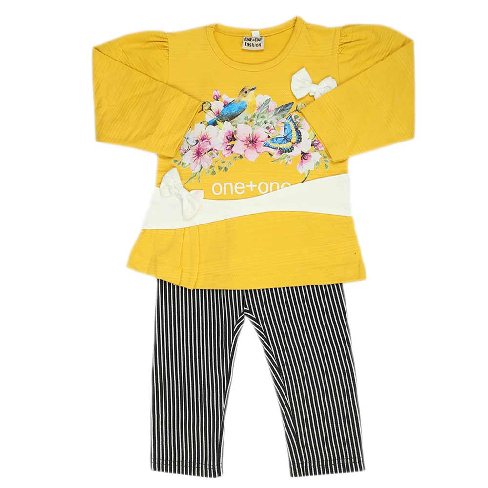 Girls Full Sleeves Suit - Mustard, Girls Suits, Chase Value, Chase Value