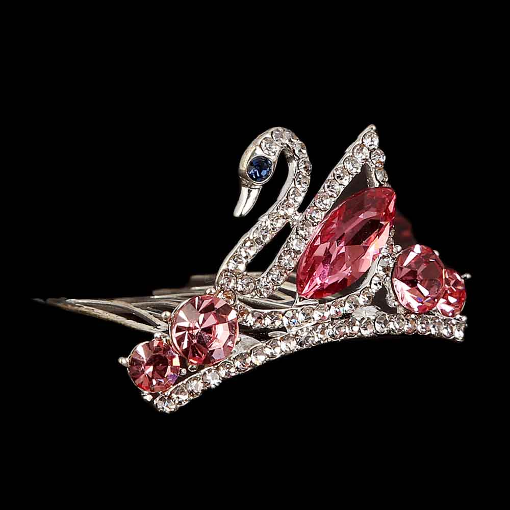 Metal Comb Crown For Women - Pink, Women, Hair And Head Jewellery, Chase Value, Chase Value