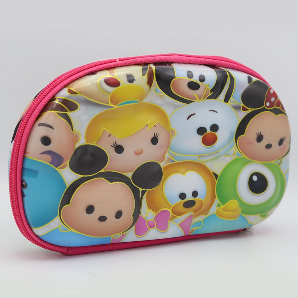 Cartoons Pencil Pouch-Pink-G, Kids, Pencil Boxes And Stationery Sets, Chase Value, Chase Value
