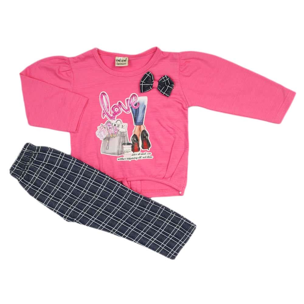 Girls Full Sleeves Suit - Dark Pink, Girls Suits, Chase Value, Chase Value