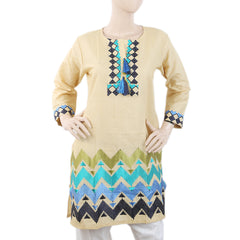 Women's Embroidered Kurti - Fawn, Women, Ready Kurtis, Chase Value, Chase Value