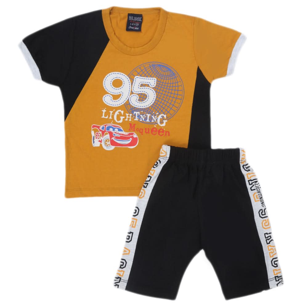 Boys Short Suit - Mustard, Kids, Boys Sets And Suits, Chase Value, Chase Value