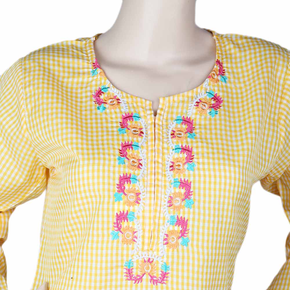 Women's Embroidered Western Top - Yellow, Women's Fashion, Chase Value, Chase Value