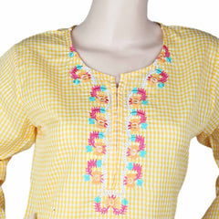 Women's Embroidered Western Top - Yellow, Women's Fashion, Chase Value, Chase Value