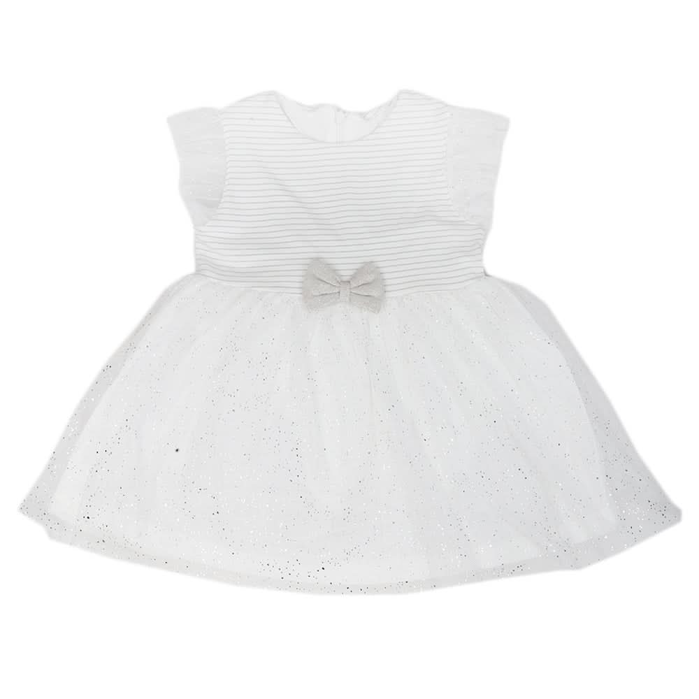 Newborn Girls Frock 2634 - Grey, Kids, Newborn Girls Frocks, Chase Value, Chase Value