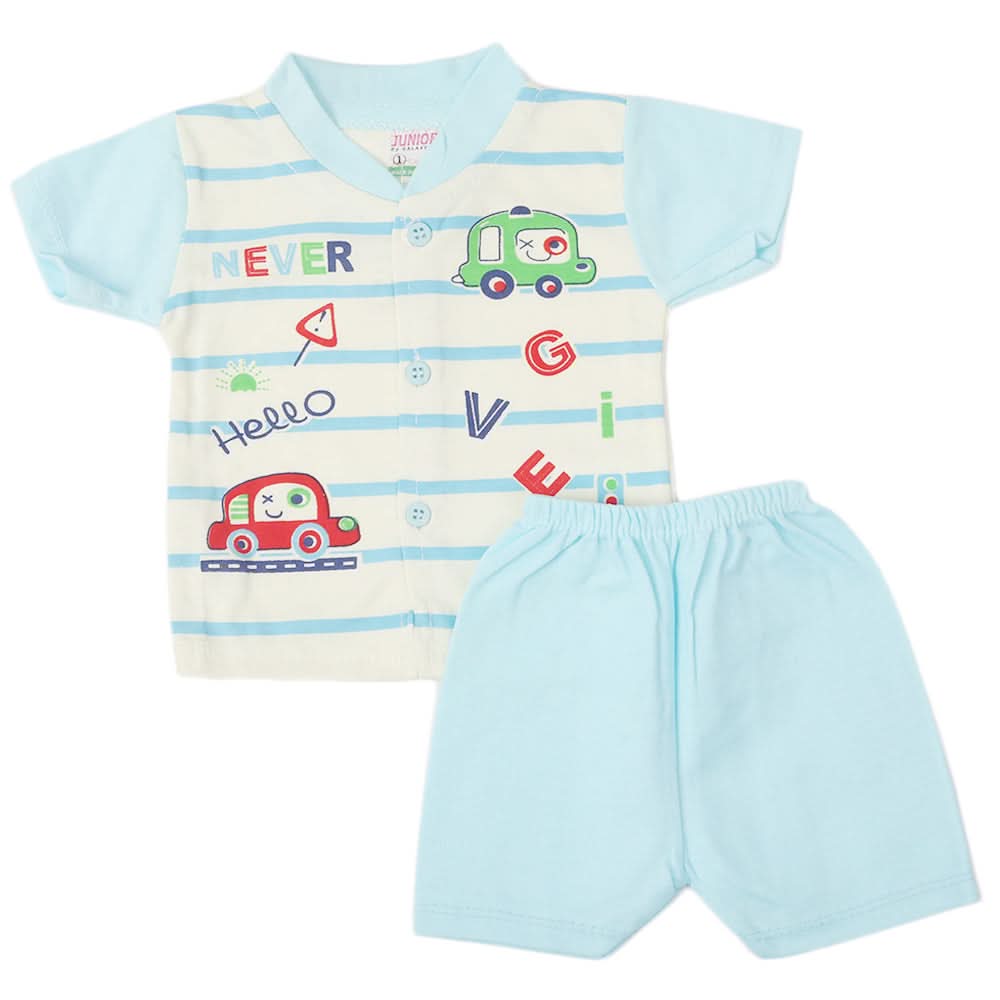 Newborn Boys Half Sleeves Suit - Blue, Kids, New Born Boys Sets And Suits, Chase Value, Chase Value
