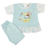 Newborn Girls Half Sleeves Suit - Cyan, Kids, Newborn Girls Sets And Suits, Chase Value, Chase Value