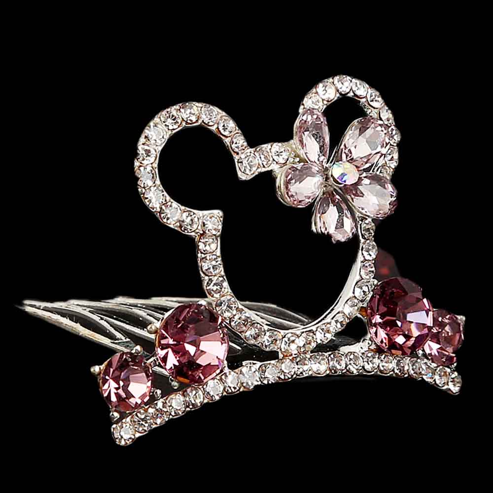 Metal Comb Crown For Women - Purple, Women, Hair And Head Jewellery, Chase Value, Chase Value
