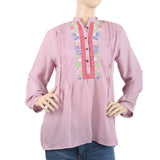 Women's Plain Georgette Top - Light Purple, Women, T-Shirts And Tops, Chase Value, Chase Value