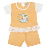 Newborn Girls Half Sleeves Suit - Peach, Kids, Newborn Girls Sets And Suits, Chase Value, Chase Value