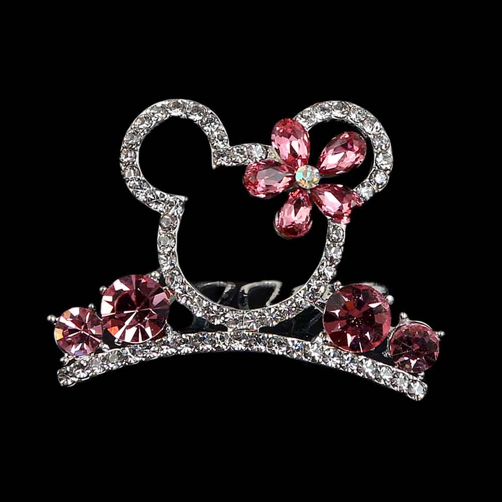 Metal Comb Crown For Women - Pink, Women, Hair And Head Jewellery, Chase Value, Chase Value