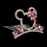 Metal Comb Crown For Women - Pink, Women, Hair And Head Jewellery, Chase Value, Chase Value