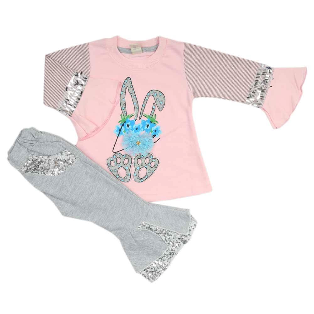 Girls Full Sleeves Suit - Light Pink, Girls Suits, Chase Value, Chase Value
